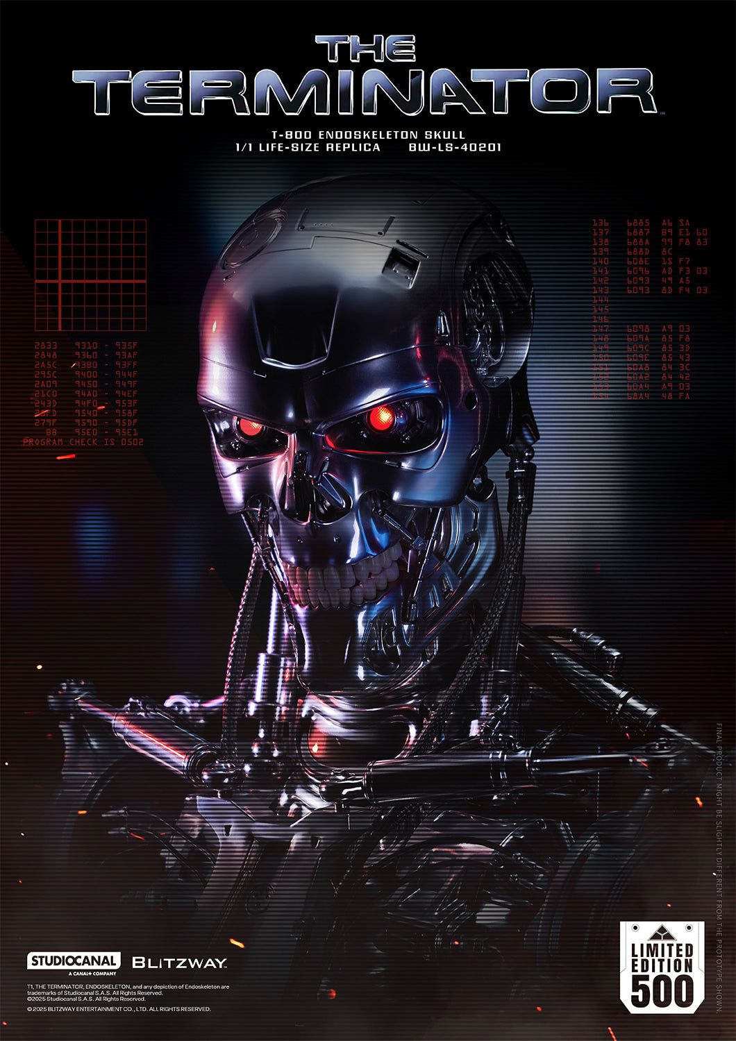 T-800 Endoskeleton Skull Pre-order Deposit
